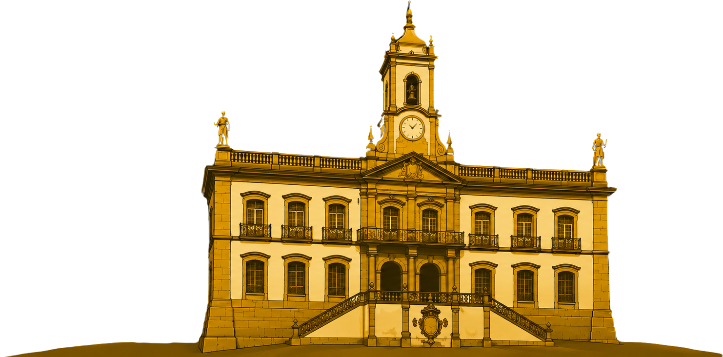 Ilustração institucional do patrimônio histórico de Ouro Preto